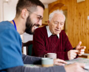 Male Carer with elderly man